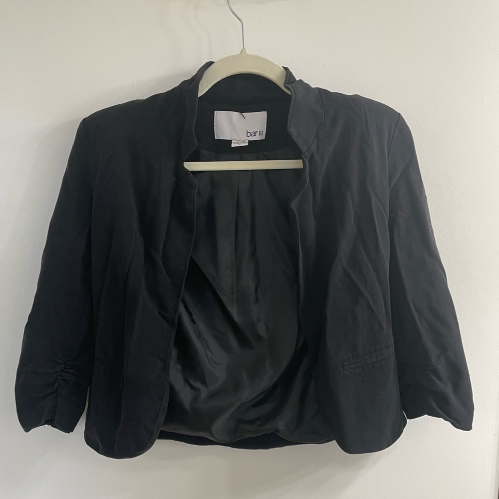 Bar III cropped black blazer